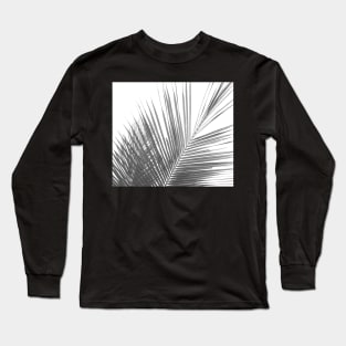 Black and white abstract palm leaves Long Sleeve T-Shirt